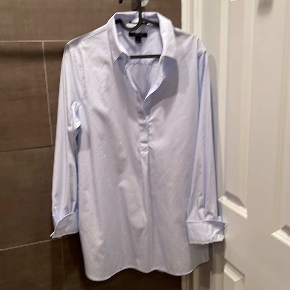 Land’s End, light blue cotton tunic.